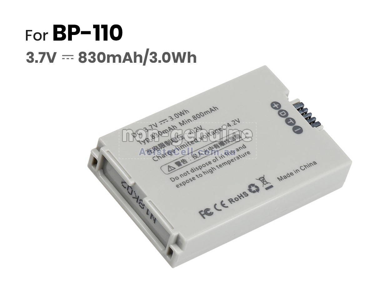 Replacement Canon IVIS HF R206 battery