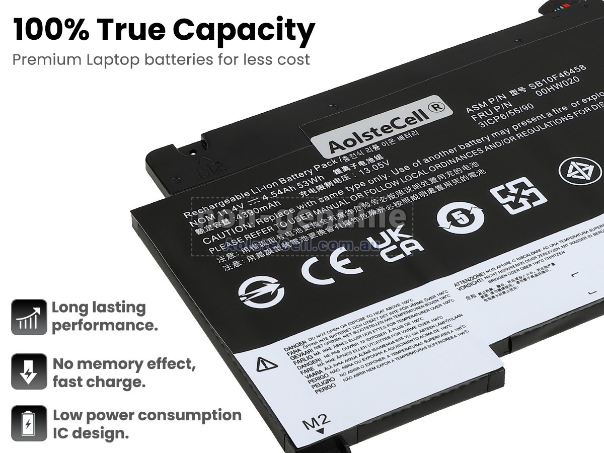 Replacement Lenovo 00HW020 battery