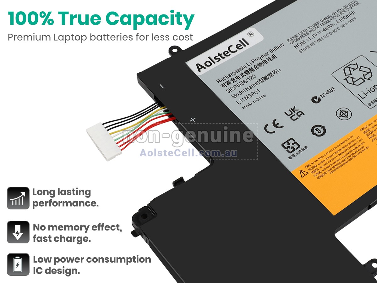 Replacement Lenovo L11M3P01(3ICP5/56/120) battery