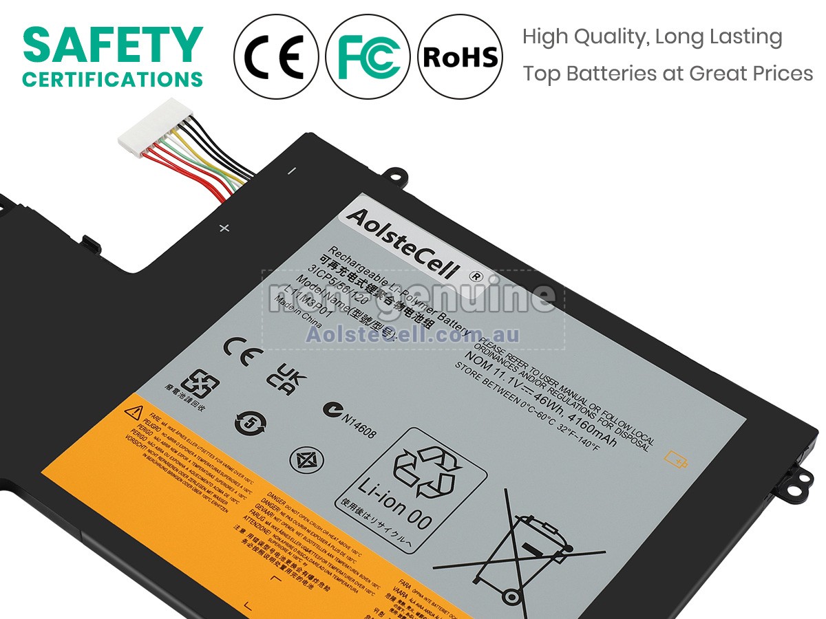 Replacement Lenovo L11M3P01(3ICP5/56/120) battery
