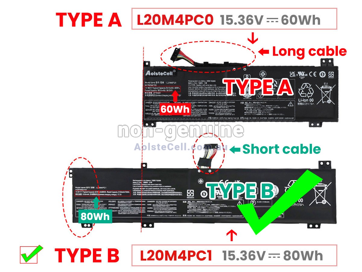 Replacement Lenovo LEGION 5-15ACH6H-82JU003LSB battery