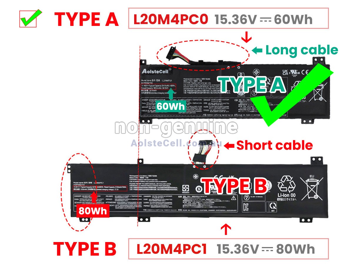 Replacement Lenovo LEGION 5-15ACH6H-82JU003LSB battery