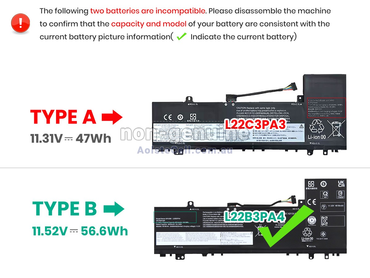 Replacement Lenovo IdeaPad SLIM 5 14ABR8-82XE0050UK battery