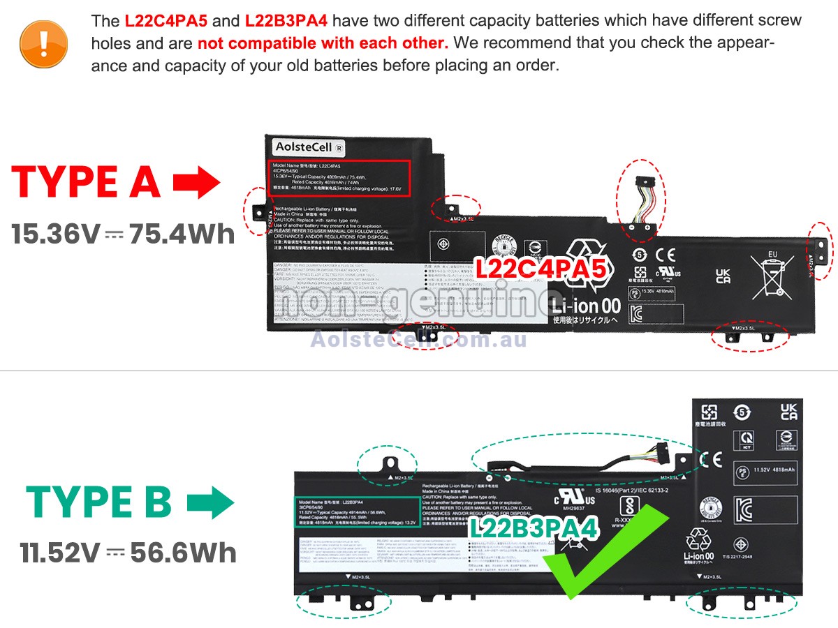 Replacement Lenovo IdeaPad SLIM 5 16IAH8-83BG005NIV battery