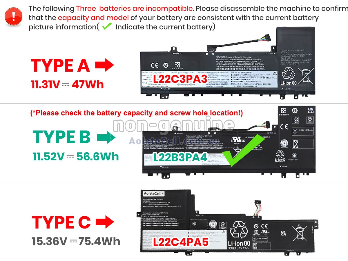 Replacement Lenovo IdeaPad SLIM 5 16ABR8-82XG0039HV battery