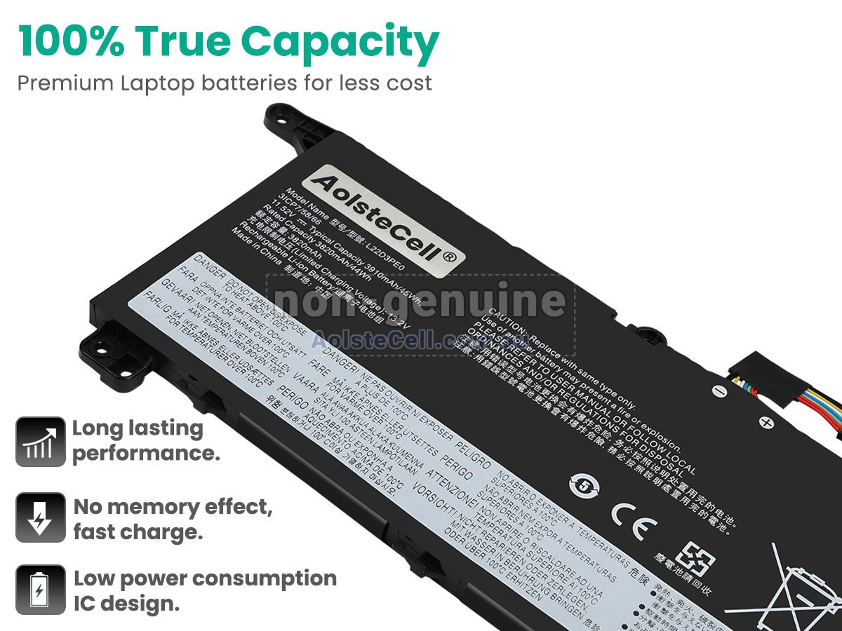 Replacement Lenovo L22D3PE0 battery
