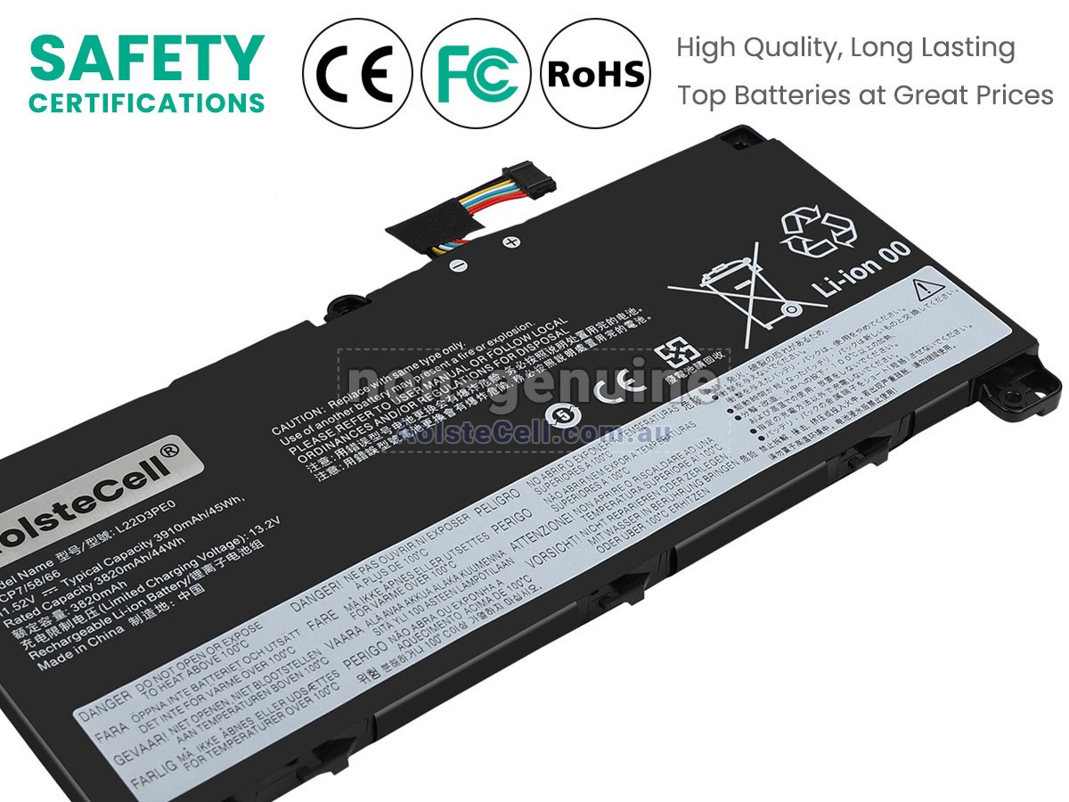 Replacement Lenovo L22D3PE0 battery