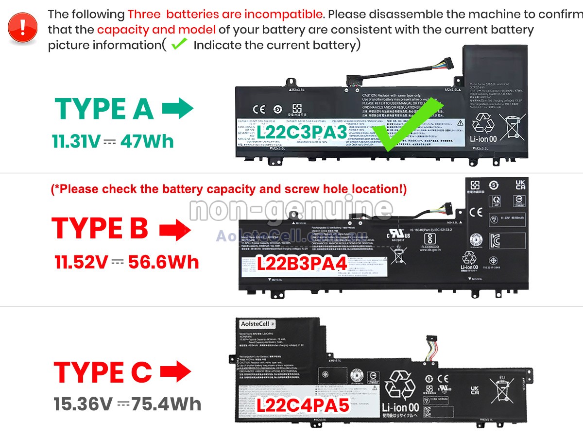 Replacement Lenovo IdeaPad SLIM 5 16ABR8-82XG0039HV battery