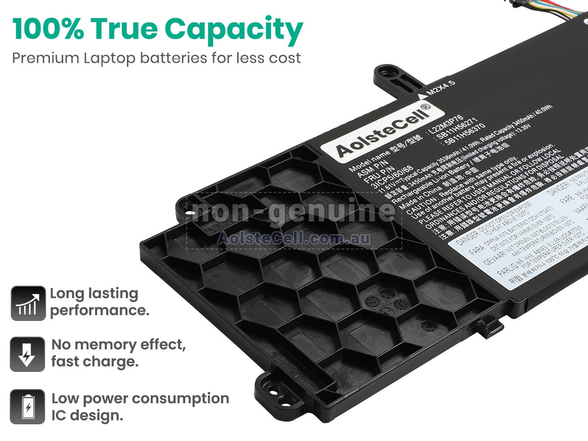 Replacement Lenovo L22B3P76 battery