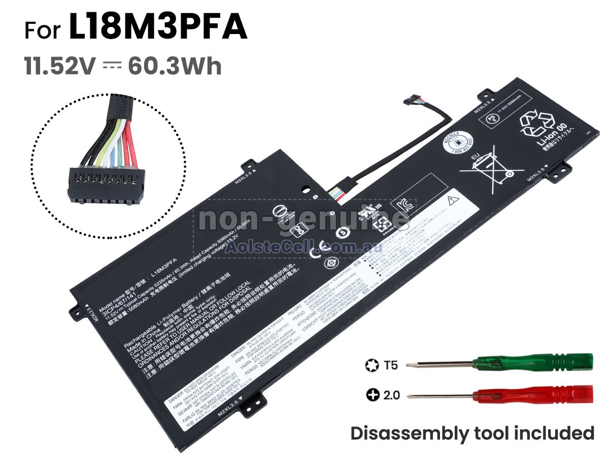 Replacement Lenovo YOGA C740-15IML-81TD005BCK battery