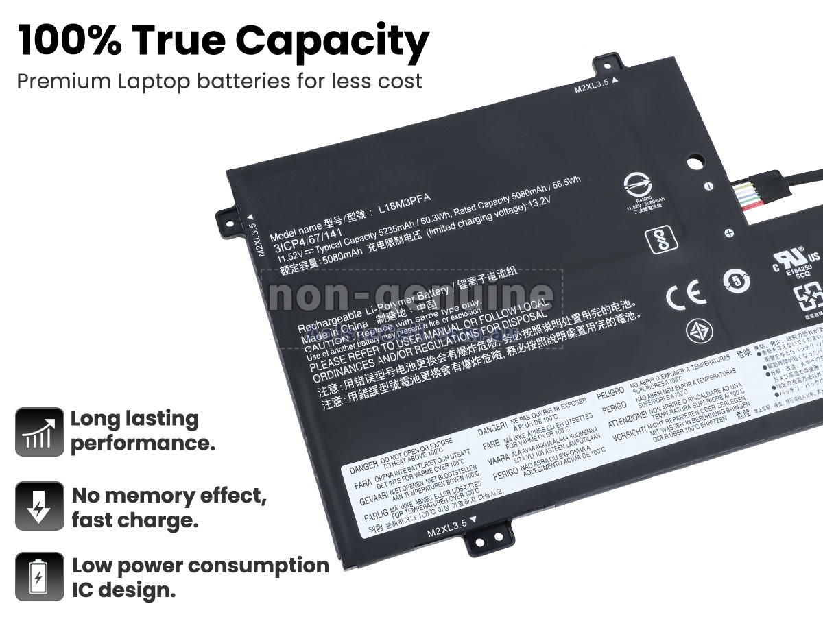 Replacement Lenovo YOGA C740-15IML-81TD005BCK battery